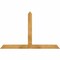 Ekena Millwork Portland Rough Sawn Timber Gable Bracket, Western Red Cedar, 60"W x 38"H x 2"D x 4"F, 15/12 Pitch GBW060X38X0204POR00RWR - alternate 1